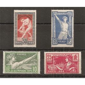 183 à 186 (1924) Série Olympiade 1924 N* (cote 45e) (3843)