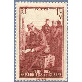france 1941, très beau timbre neuf** luxe yvert 475, au profit des prisonniers de guerre.