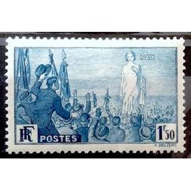 Rassemblement pour la Paix 1f50 Bleu (Impeccable n° 328) Neuf** Luxe (= Sans Trace de Charnière) - Cote 40,00&euro; - France Année 1936 - brn83 - N32023