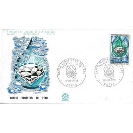 france 1969, belle enveloppe 1er jour FDC 692, timbre yvert 1612, charte européenne de l