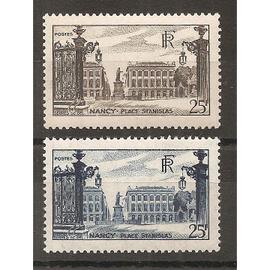 778 et 822 (1947/1948) Nancy Place Stanislas 25f N** (cote 19,35e) (5849)