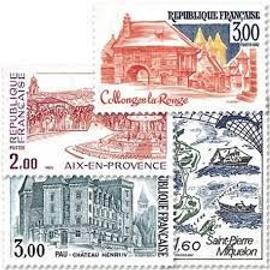 St Pierre et Miquelon, Aix en Provence, Château Henri IV, Collonges la Rouge série complète année 1982 n° 2193 2194 2195 2196 yvert et tellier luxe