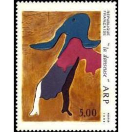 Art : "la danseuse" de Jean Arp année 1986 n° 2447 yvert et tellier luxe
