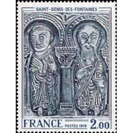 Art : sculptures de Saint Genis des Fontaines année 1976 n° 1867 yvert et tellier luxe