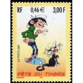 Fête du timbre : Gaston Lagaffe année 2001 n° 3370 yvert et tellier luxe