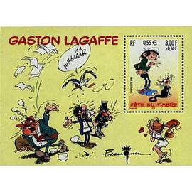 Fête du timbre : Gaston Lagaffe bloc feuillet 34 année 2001 n° 3371 yvert et tellier luxe