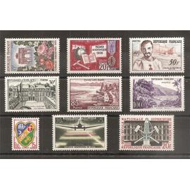1189 à 1197 (1959) Série de timbres N* (cote 27,1e) (5858)