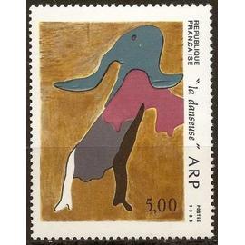 france 1986, très beau timbre neuf** luxe yvert 2447, tableau de Jean Arp (1887-1966), 