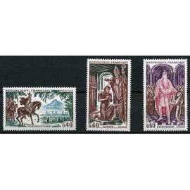 France 1966, très beaux timbres neufs** luxe yvert 1495 1496 1497 - Personnages célèbres de l