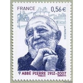 france 2010, très beau timbre neuf** luxe yvert 4435, hommage à Henry Grouès, dit l