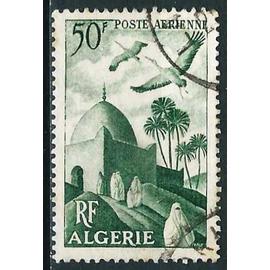 algérie, département français 1949 / 53, beau timbre de poste aérienne, yvert 9 - marabout, oblitéré, TBE. -