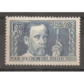 385 (1938) Louis Pasteur 1f75+25c bleu N* (cote 20e) (8144)