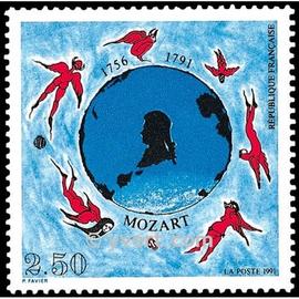 Bicentenaire de la mort de Mozart année 1991 n° 2695 yvert et tellier lue