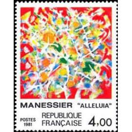 Art : "Alléluia" de Manessier année 1981 n° 2168 yvert et tellier luxe