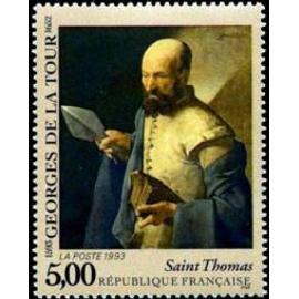 Art : "Saint-Thomas" de Georges de la Tour année 1993 n° 2828 yvert et tellier luxe