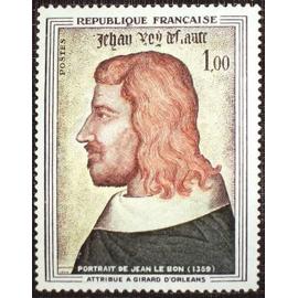 France 1964, très beau timbre neuf** luxe yvert 1413 - Portrait de Jean Le Bon par Girard d