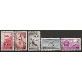 Timbres de Monaco - Poste Aaérienne - année 1945 - série complète