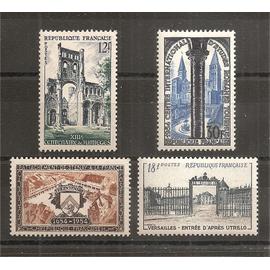985 à 988 (1954) Jumièges / Tournus / Stenay / Versailles N* (cote 12,7e) (6190)