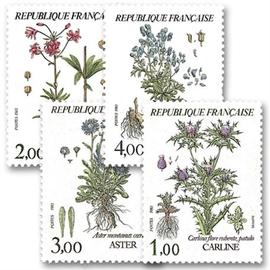 Flore et faune de France (1) : fleurs de montagne série complète année 1983 n° 2266 2267 2268 2269 yvert et tellier luxe