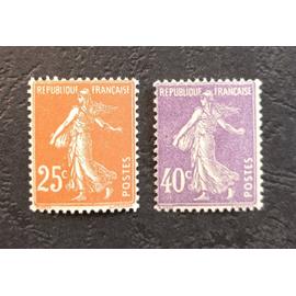 Timbre France 1927 , Y&T n 235 , 236 , non oblitérés, très bon état.