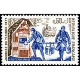 Journée du timbre : la poste aux armées année 1971 n° 1671 yvert et tellier luxe
