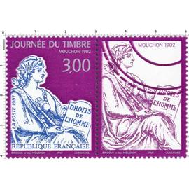 Journée du timbre : "Mouchon 1902" vignette attenante année 1997 n° 3052a yvert et tellier luxe