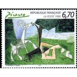 Art : "le printemps" oeuvre de Pablo Picasso année 1998 n° 3162 yvert et tellier luxe