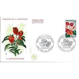 France 1973, Belle Enveloppe 1er Jour, Les Floralies De La Martinique, Timbre Yvert 1738, L
