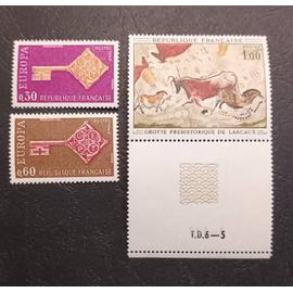 Timbre France neuf 1968 , Y&T n 1555 , 1556 , 1557 , non oblitérés , comme neuf.
