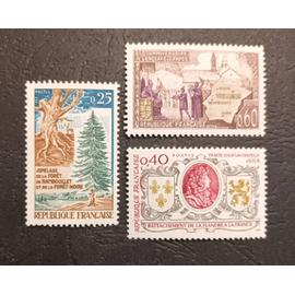 Timbre France neuf 1968 , Y&T n 1561 , 1562 , 1563 , non oblitérés , comme neuf.