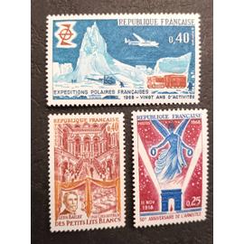 Timbre France neuf 1968 , Y&T n 1574 , 1575 , 1576 , non oblitérés , comme neuf.