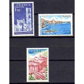 Lodève, Biarritz, Thiers série complète année 1976 n° 1902 1903 1904 yvert et tellier luxe