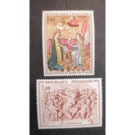 Timbre France neuf 1970 , Y&T n 1640 , 1641 , non oblitérés , comme neuf.