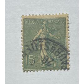 Timbre France oblitéré Semeuse 1922 15 c vert n° 31 oblitéré