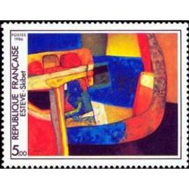 Art : "Skibet" de Maurice Estève année 1986 n° 2413 yvert et tellier luxe