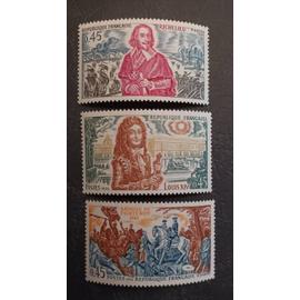 Timbre France neuf 1970 , Y&T n 1655 , 1656 , 1657 , non oblitérés , comme neuf.