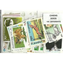 Lot 100 timbres thematique " Chiens