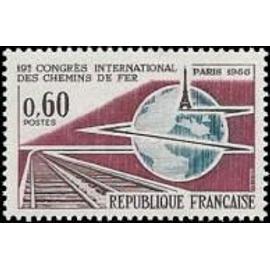 19ème congrès des chemins de fer à Paris année 1966 n° 1488 yvert et tellier luxe