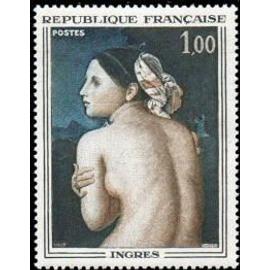 Art : "la baigneuse" Ingres année 1967 n° 1530 yvert et tellier luxe