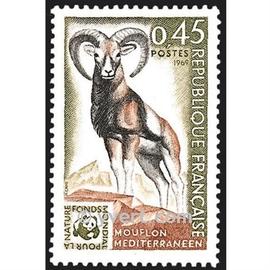 Fonds mondial pour la nature : mouflon année 1969 n° 1613 yvert et tellier luxe