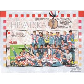 Croatie Bloc 15 (édition complète) neuf 1998 bénéfice net bronze à football WM