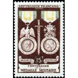 Centenaire de la médaille militaire année 1952 n° 927 yvert et tellier luxe