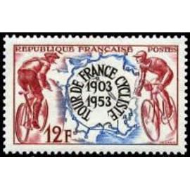 Sport : cinquantenaire du tour de France cycliste année 1953 n° 955 yvert et tellier luxe