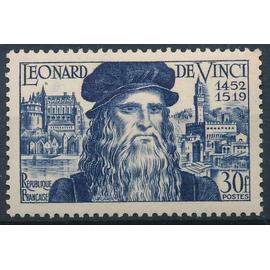 5ème centenaire de la naissance de Léonard de Vinci année 1952 n° 929 yvert et tellier luxe