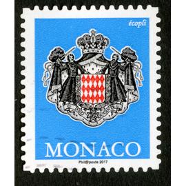 timbre oblitéré monaco 2017, écopli