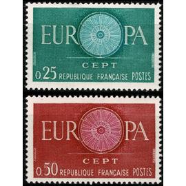 Europa : la paire année 1960 n° 1266 1267 yvert et tellier luxe