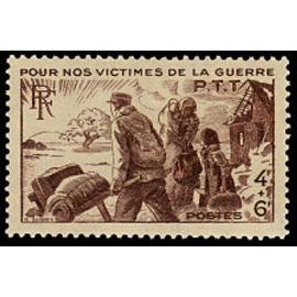 timbre france neuf "aux victimes de la guerre ptt" 1945 y&t 737