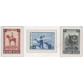 Belgique timbres monument au roi Albert premier 1954