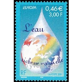 Europa : l'eau, richesse naturelle année 2001 n° 3388 yvert et tellier luxe