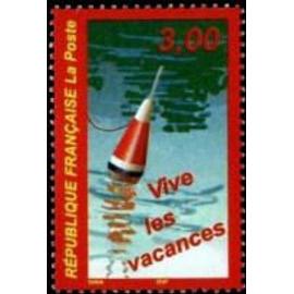 Timbre "Vive les vacances" : la pêche (bouchon) année 1999 n° 3243 yvert et tellier luxe